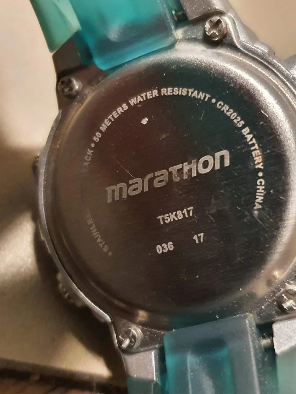 🦋10/$20🦋 Marathon Silver/Blue Resin Digital Alarm Chrono Women's Watch